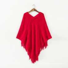 Pull femme cardigan wraps châles tricotés hiver poncho (SP612)